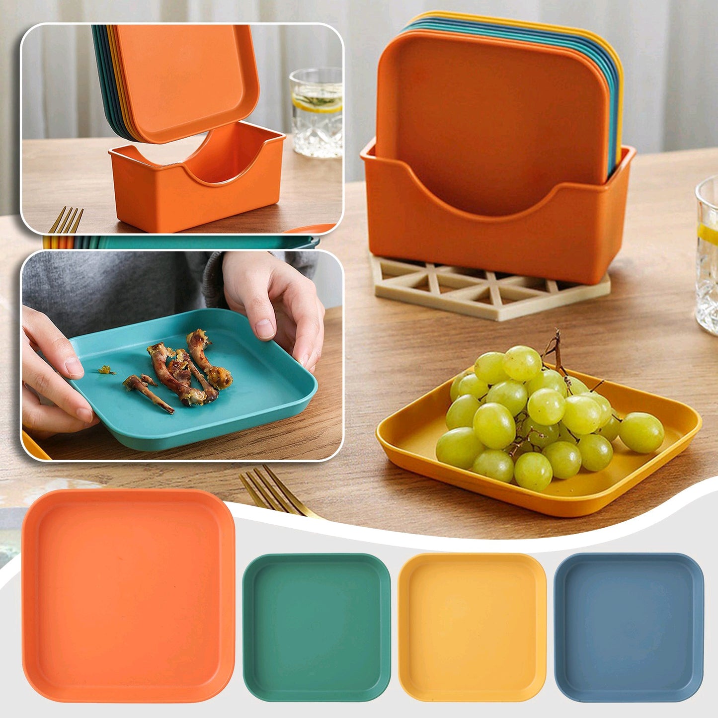 Plastic plate set