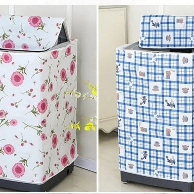 Printed Washing Machine Dust Cover (Random Design)