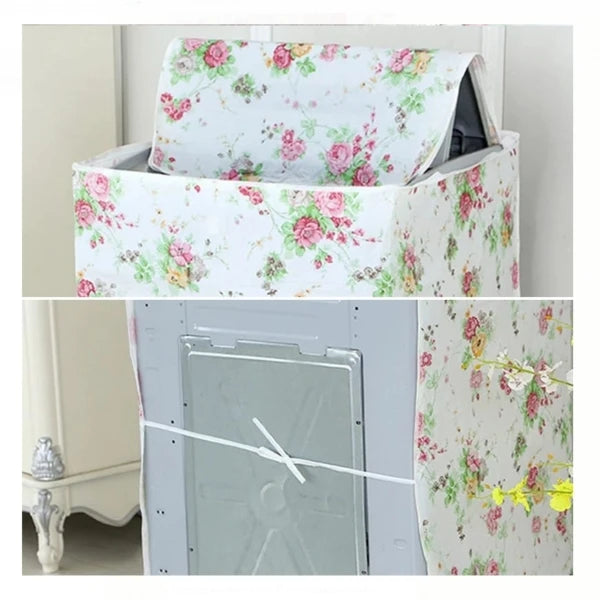 Printed Washing Machine Dust Cover (Random Design)